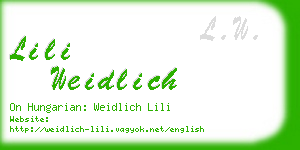 lili weidlich business card